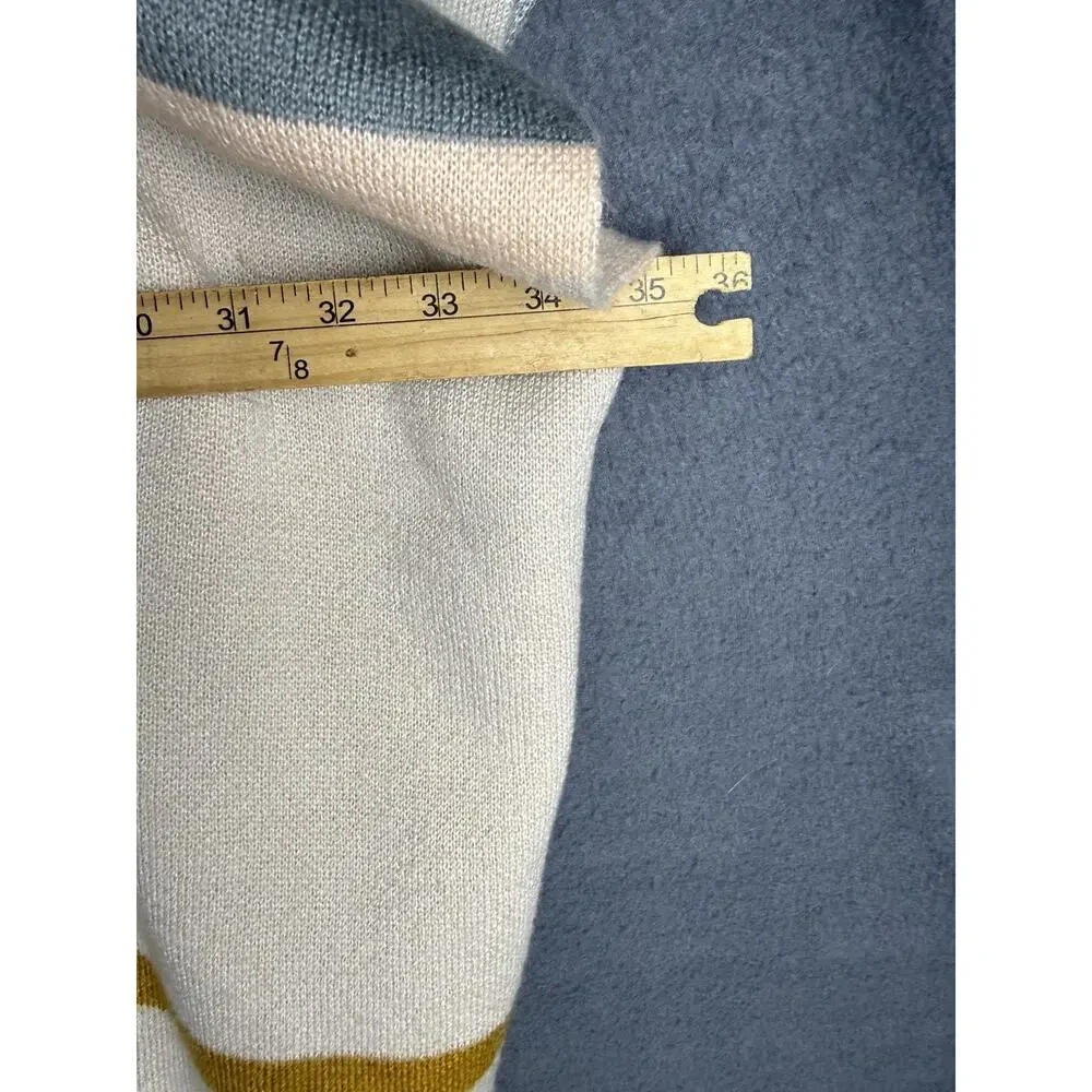 NWT LOFT Colorblock Stripe Open Front Wrap Sweater Poncho Size XS/S Arm Holes